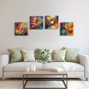Colorful Wall Art Abstract Multi Color Pictures Bedroom Wall Decor Watercolor Fantasy Splash Liquid Canvas Prints Graffiti Painting - Image 5