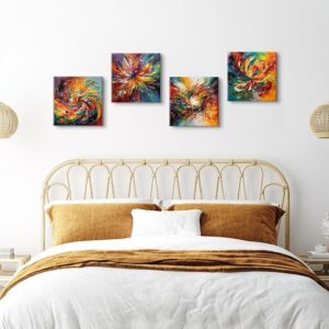Colorful Wall Art Abstract Multi Color Pictures Bedroom Wall Decor Watercolor Fantasy Splash Liquid Canvas Prints Graffiti Painting - Image 6