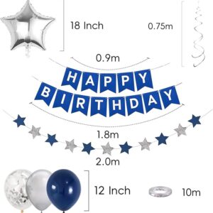 Blue Birthday Party Decorations, Birthday Decorations for Men Women Boys Grils - Image 4
